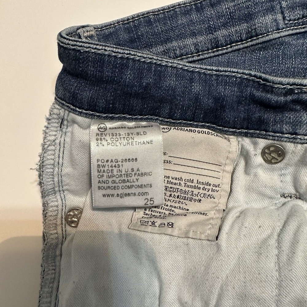 AG Adriano Goldschmied Women's Size 25 Blue Jeans The Stilt Roll Up Cigarette - Picture 8 of 10